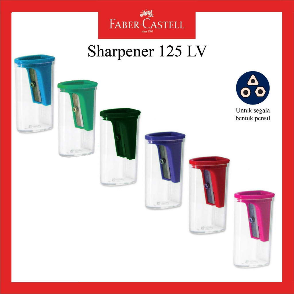 

Rautan Pensil Faber Castell / Sharpener Pencil 125 LV / Serutan 5 Warna