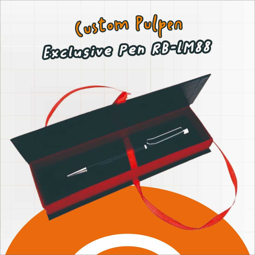 

Pulpen Metal Elegan dan Box Pita Merah | Free Grafir Custom Nama dan Logo Perusahaan - Exclusive Pen RB-LM88