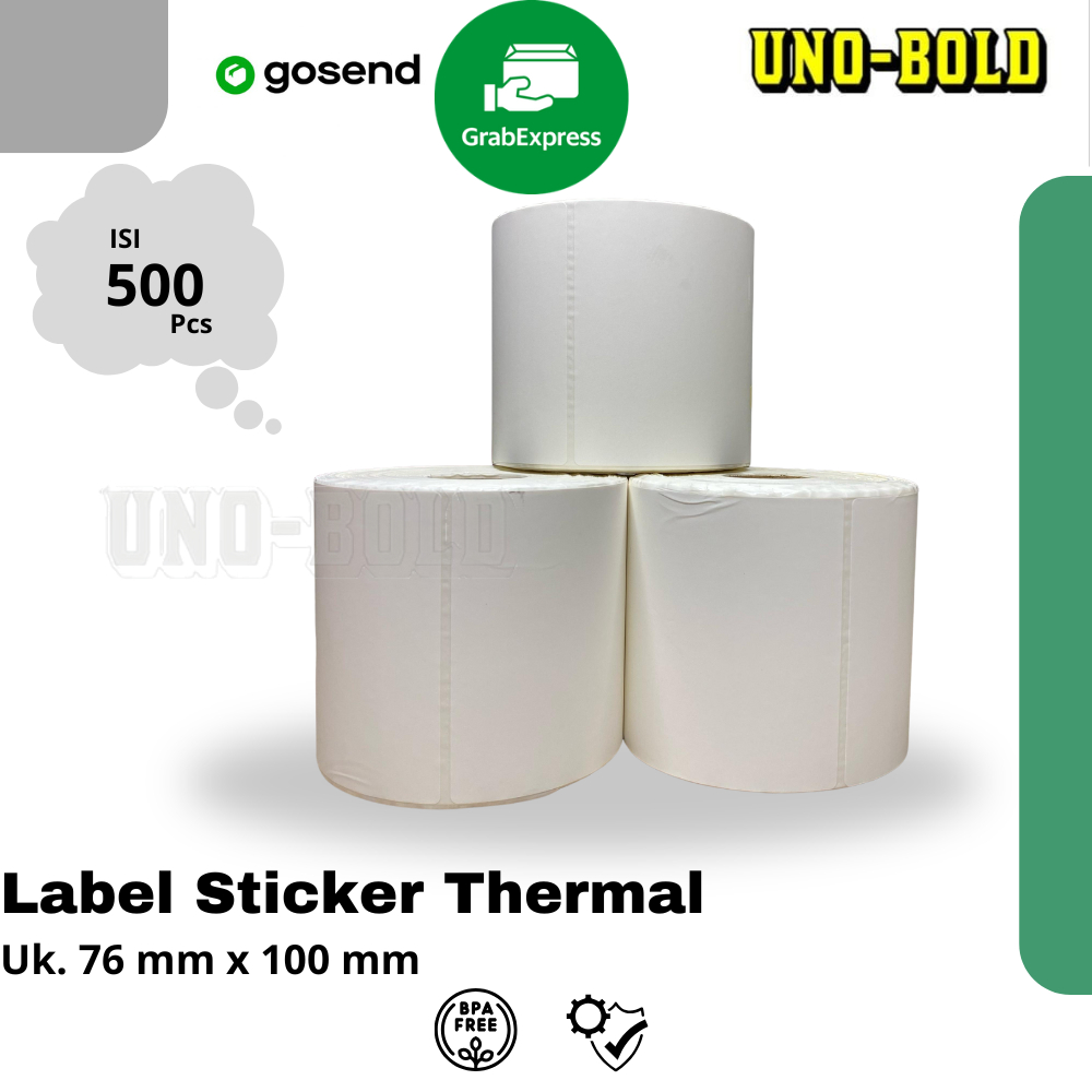 

LABEL THERMAL STIKER 76 x 100mm Isi 500 Pcs STICKER DIRECT THERMAL 76x100 Isi 500 Pcs