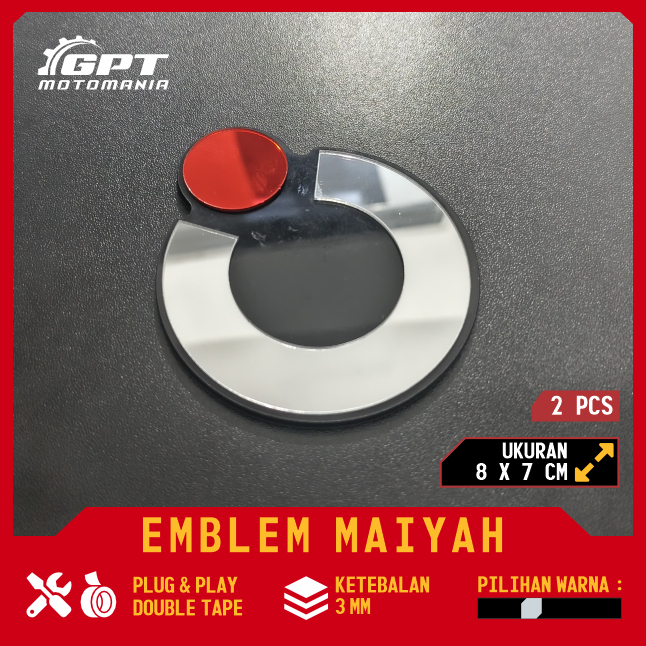 MAIYAH EMBLEM CUSTOM STIKER AKRLIK CUSTOM AKRILIK MIRROR EMBLEM MAIYAH