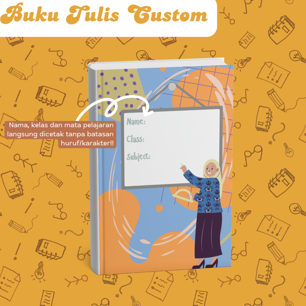

Buku Tulis Shapes Custom Nama+Kelas+Mata Pelajaran | Buku Tulis Anak Custom