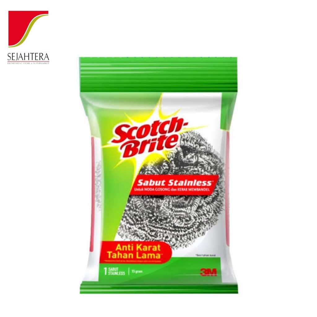 SCOTCH BRITE SABUT STAINLESS ID-SS 3M / SABUT BESI