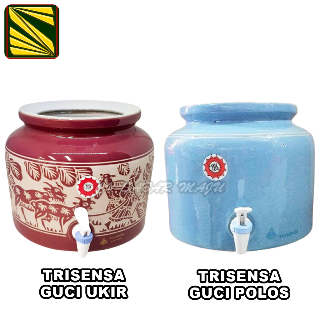 Trisensa Tempat Guci Galon Air Minum, Guci Galon, Guci Keramik Trisensa Polos Dan Ukir