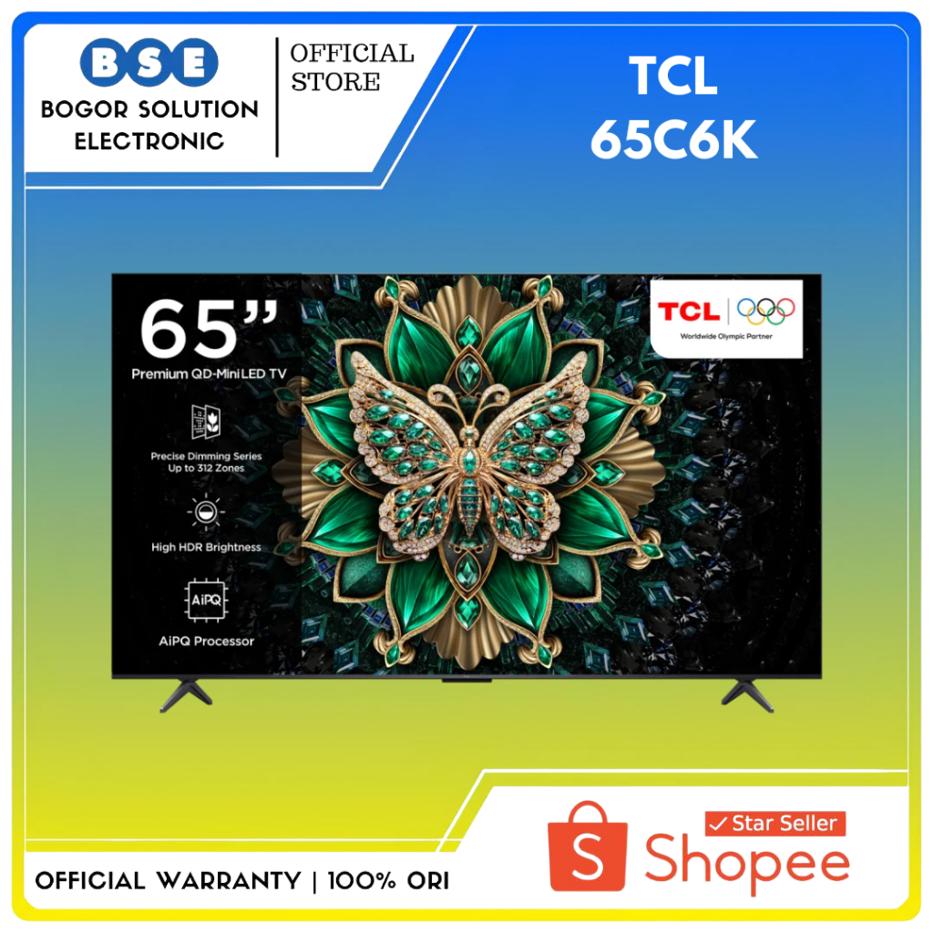 QD-Mini LED TV TCL 65 Inch C6K Premium Smart TV Google TV QLED TCL 65C6K 4K