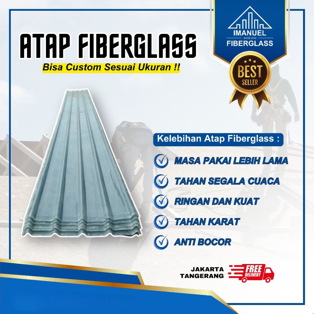 atap transparan, atap bening, atap fiberglass,atap spandek