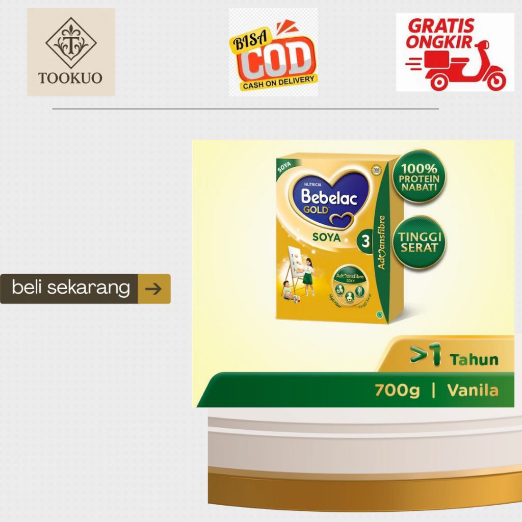 

Best seller Bebelac Gold Soya 3 Vanila 700gr / Toko Tookuo