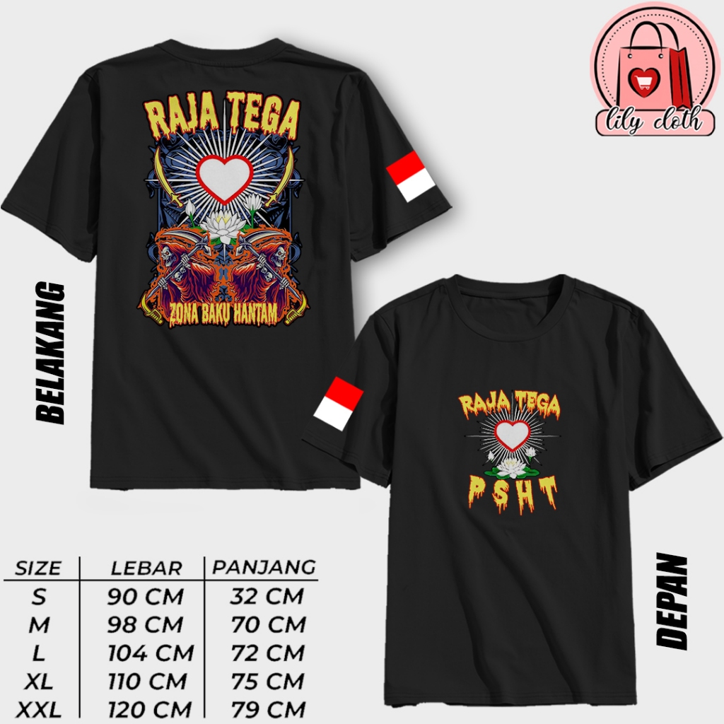 KAOS PSHT RAJA TEGA 2 INDONESIA BAJU PENCAK SILAT KEREN TERBARU KAOS DISTRO PREMIUM TSHIRT BISA COD
