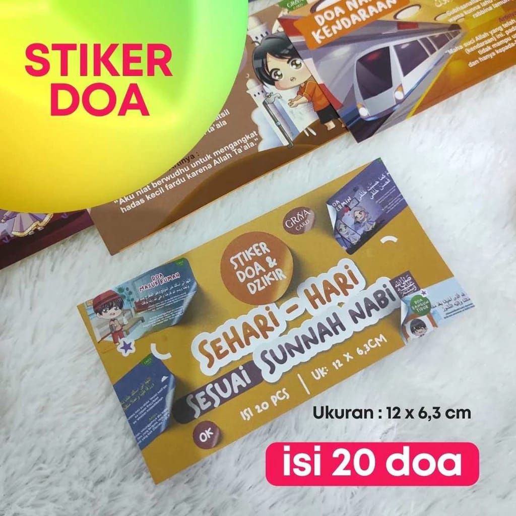 

STIKER DOA SEHARI-HARI | ISI 20 pcs | SIZE 12 x 6,3 CM
