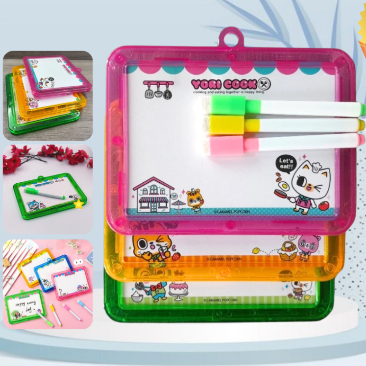 

Papan Tulis Spidol Lucu YORI COOK / Papan Tulis Mini White Broad +Spidol untuk Anak (ZFBB )