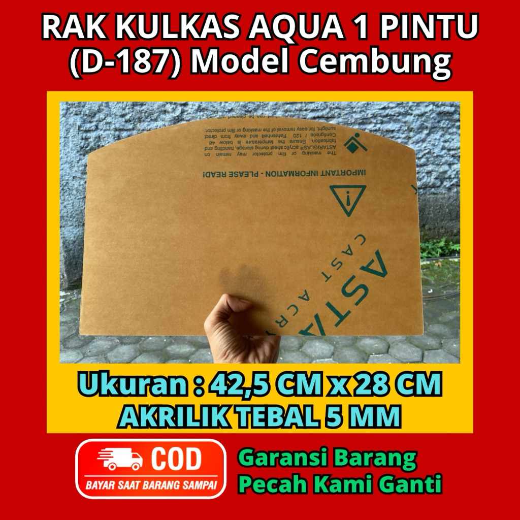 Custom Rak Akrilik Kulkas Aqua 1 Pintu AQR-D187 - Rak Kulkas Aqua  Sanyo Hi Slim Beauty 1 Pintu - Ra