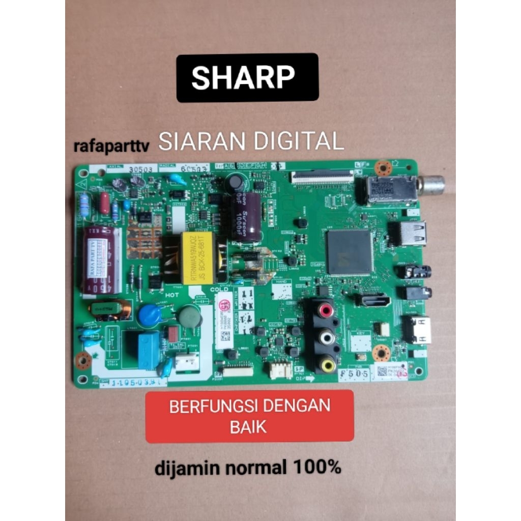 MB MAINBOARD TV SHARP 2T-C24DC1I/2T-C24DD1I