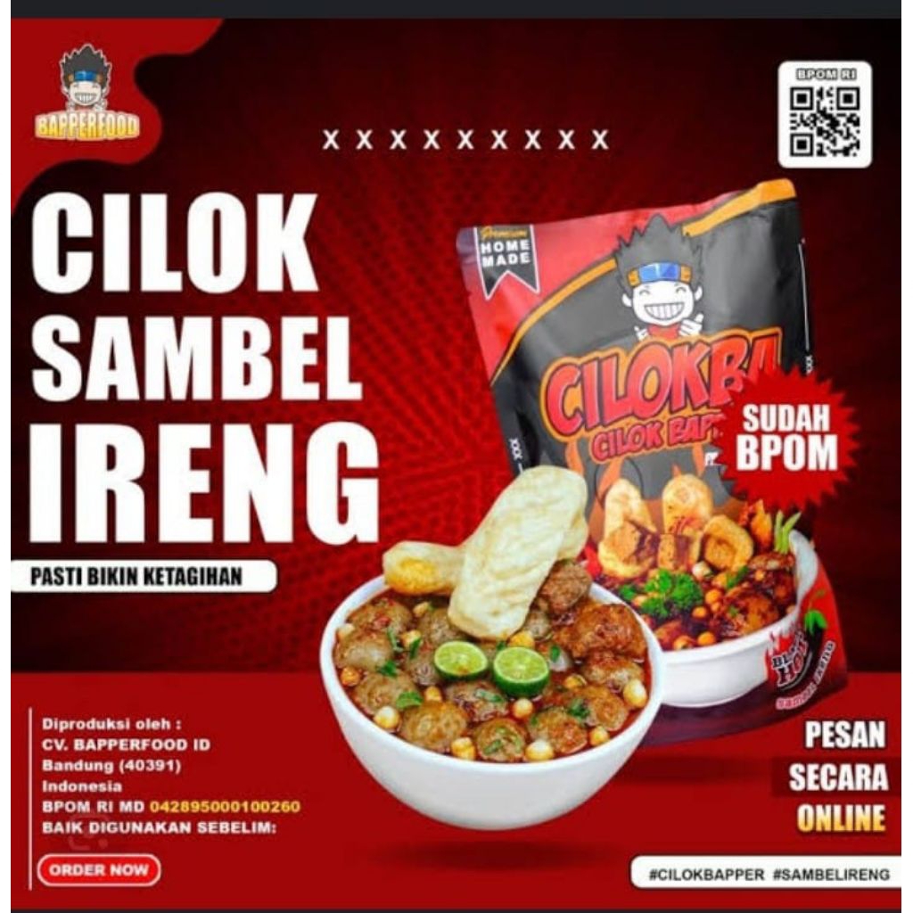 

Baso aci, Cilok sambel ireng seblak bakso aci