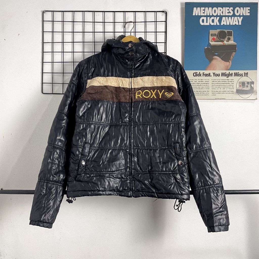 JAKET PUFFER ROXY SIZE (S) SECOND ORIGINAL, JAKET GELEMBUNG ROXY