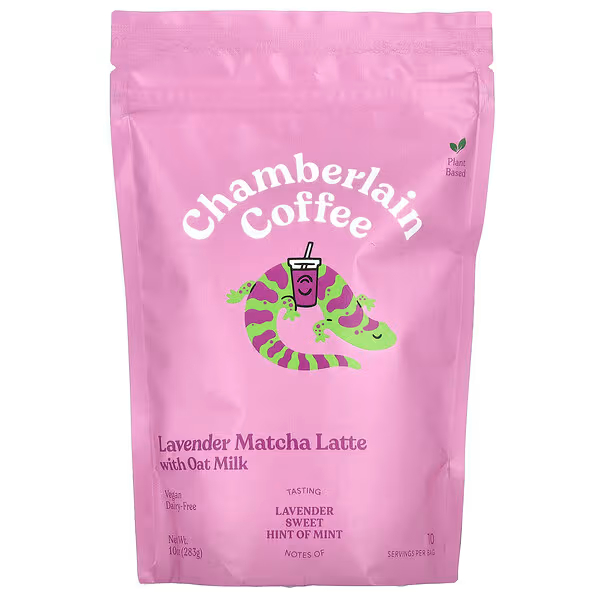 

Chamberlain Coffee, Lavender Matcha Latte with Oat Milk, 10 oz (283 g)