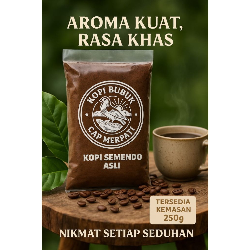 

kopi hitam bubuk 250 gram kopi asli semendo