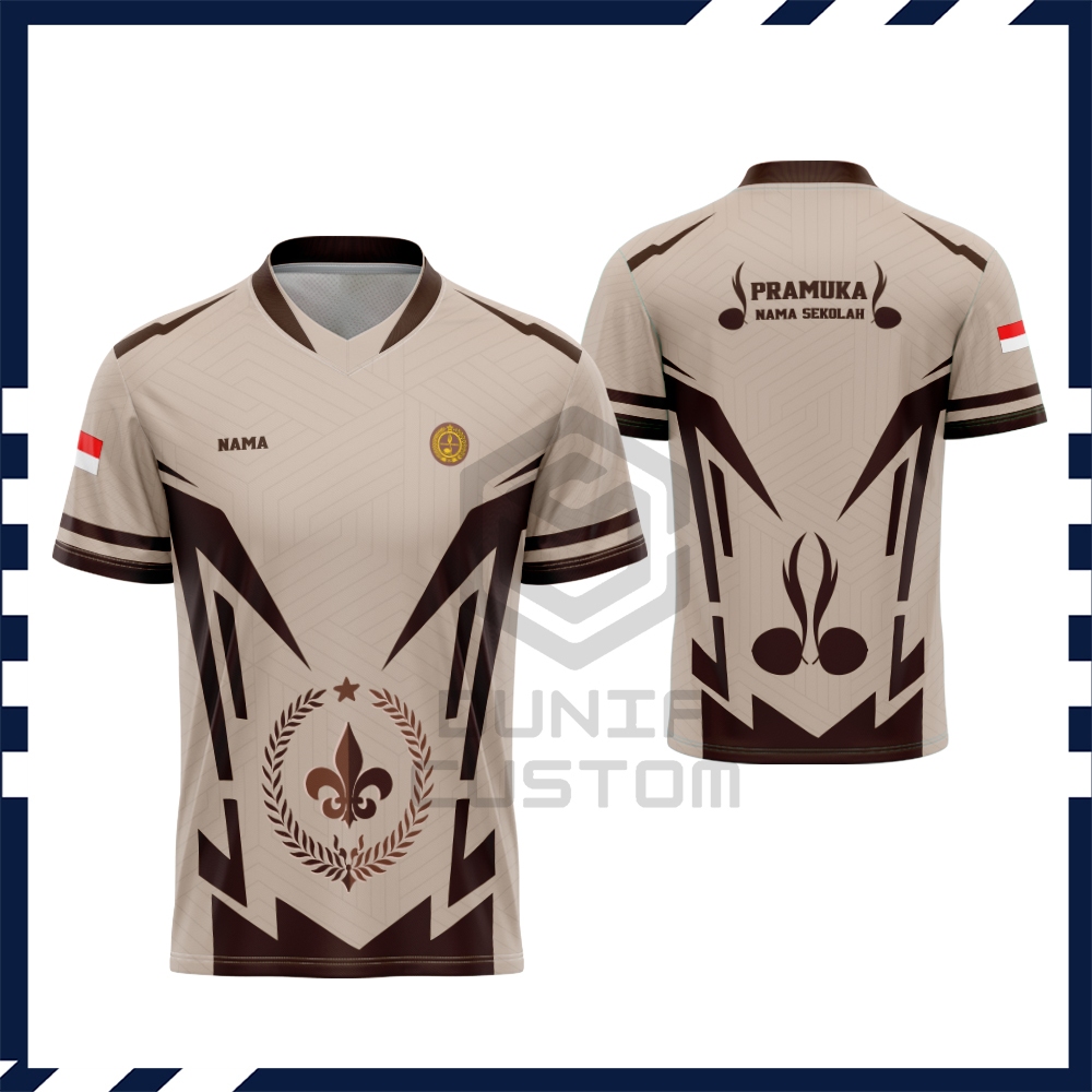 Baju Kaos Pramuka Pembina Lengan Pendek / Jersey Pembina Free Custom Nama