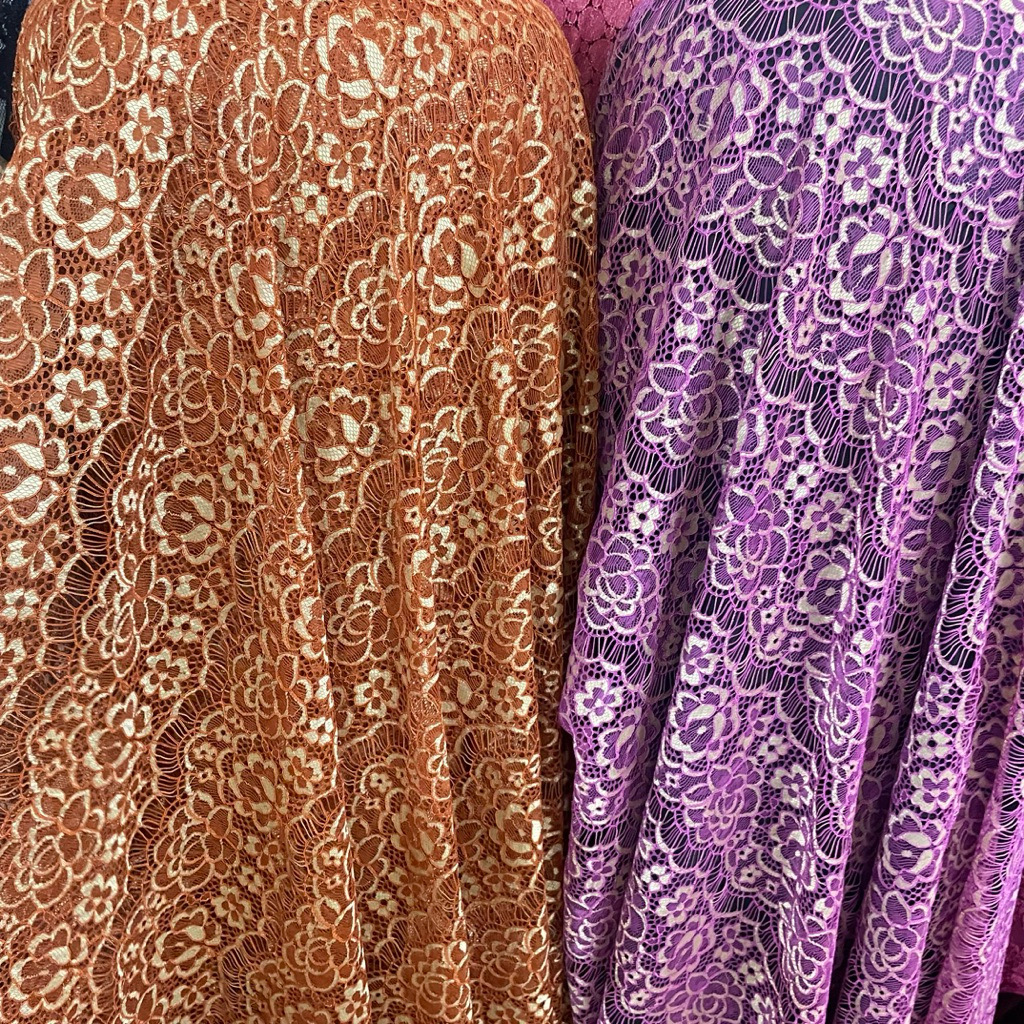 kain brokat chantily motif etnik premium - kain brokat semi prada - kaim brukat motif premium cs