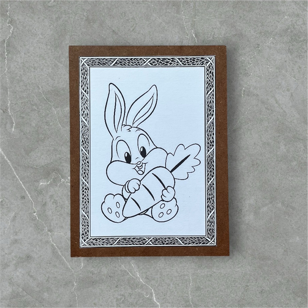 

Media mewarnai anak dari bahan kayu MDF siap dipajang - karakter Looney Tunes ukuran 15x20 cm