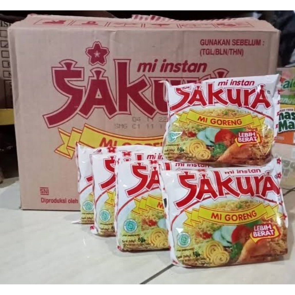 

SBM ~ MI SAKURA goreng netto 60gr - MI INSTAN MURAH 1 DUS / MIE TERMURAH
