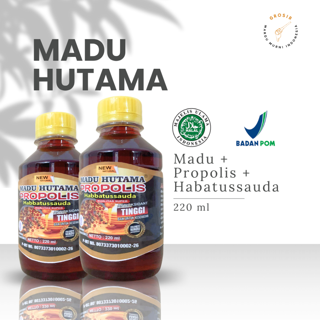 

Madu propolis Habbatusauda | asam urat | virus| kolesterol | pegal | alergi | gatal | 220ML