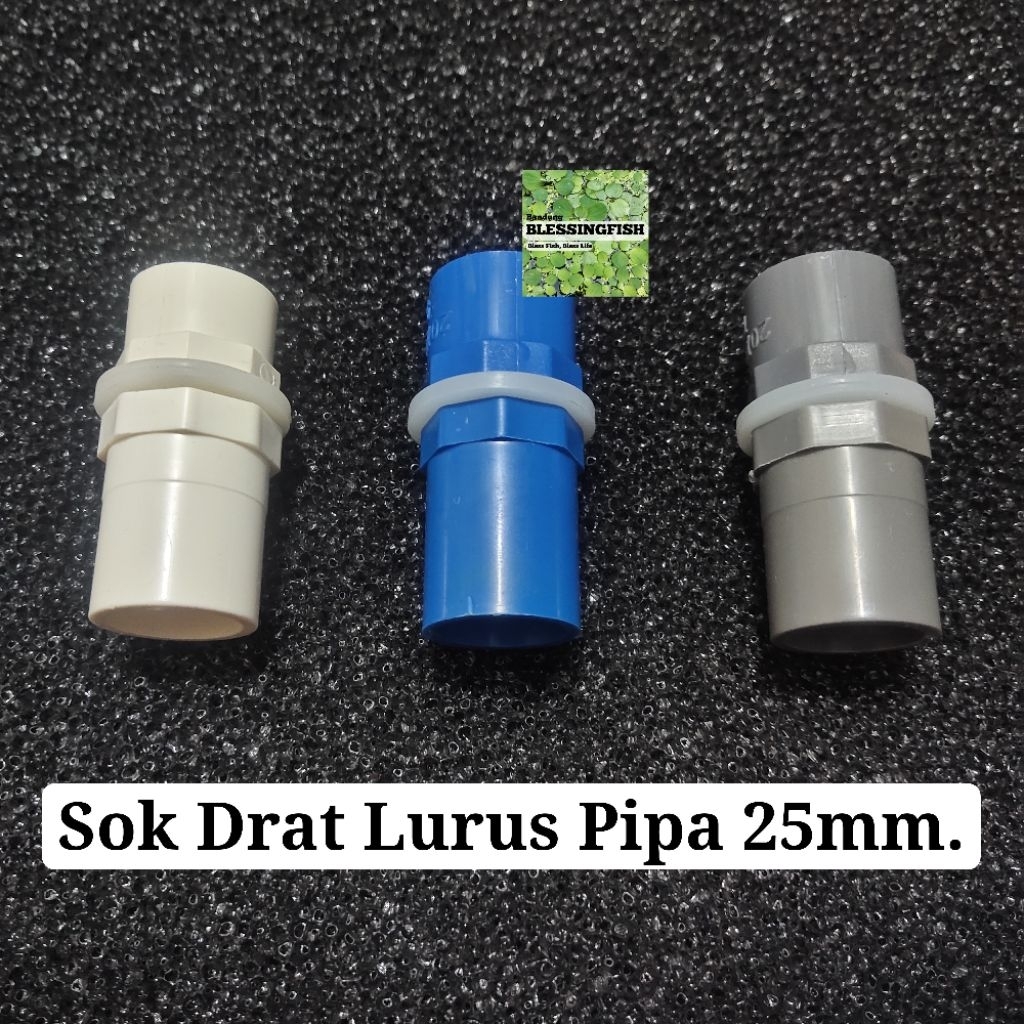 Sok Drat 25mm Flexible Release Pipa Aquarium 25mm Soket Drat Lurus Pipa Aquarium 25mm Sok Drat Relea