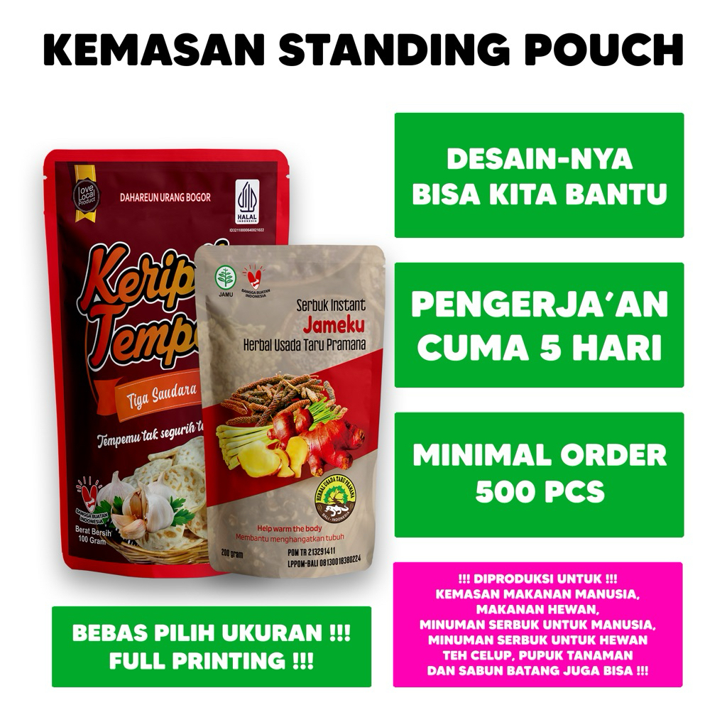 Kemasan Standing Pouch Custom