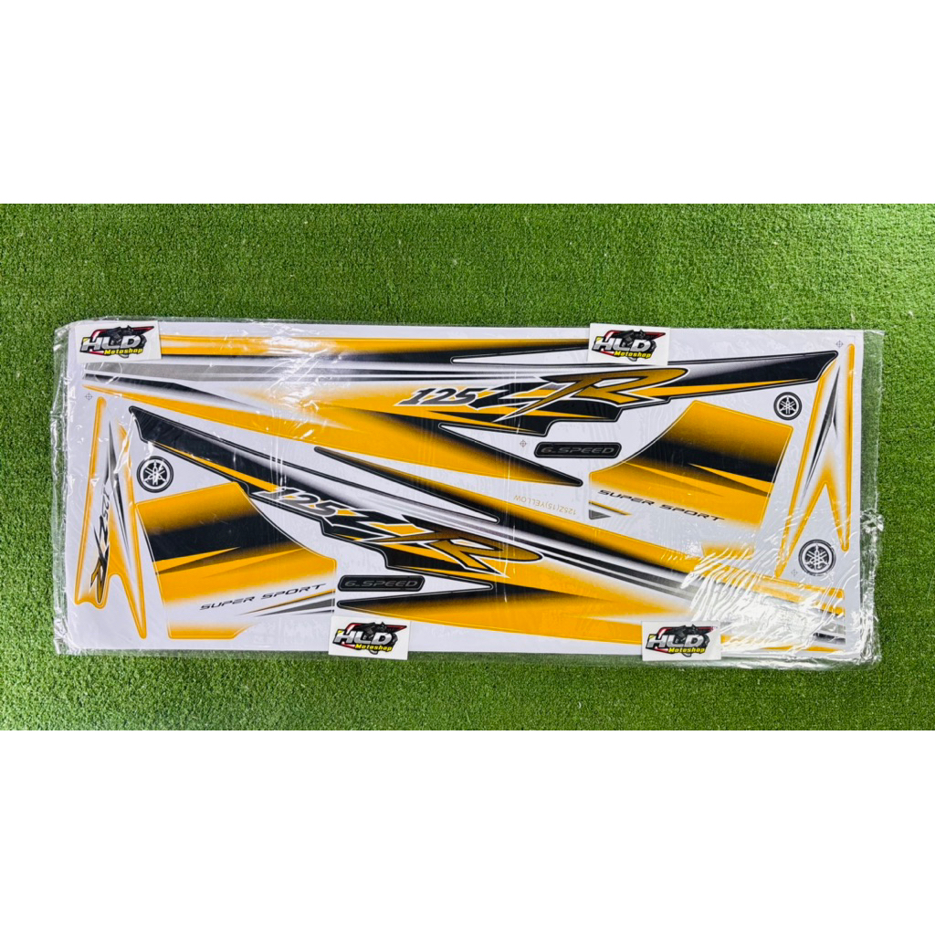 Stiker Bodi 125Z. Striping Body FullSet Yamaha 125ZR Warna KUNING Import Malaysia