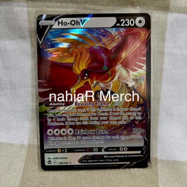 Pokemon TCG English Ho-Oh V SIT 140/195 HRV Silver Tempest