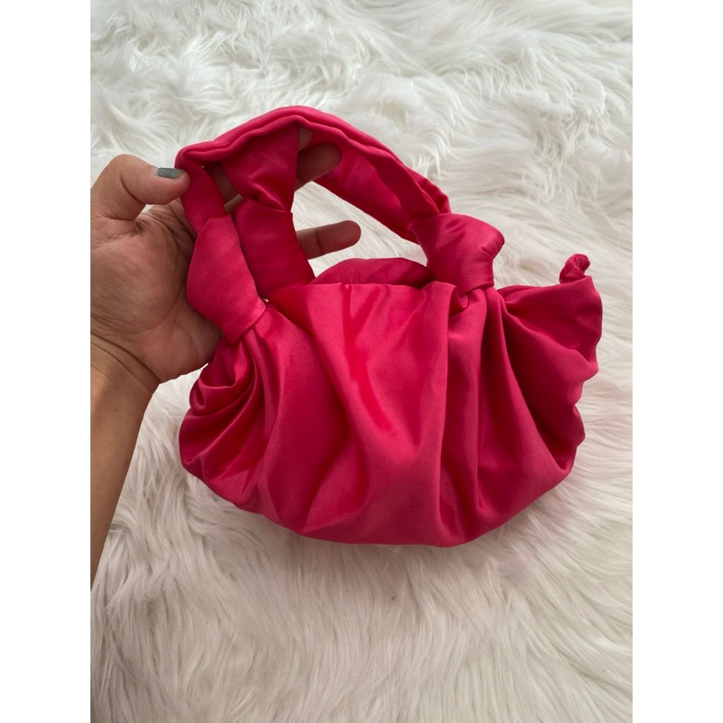 Knot Bag / Hand Bag Fuchsia-Pink Magenta