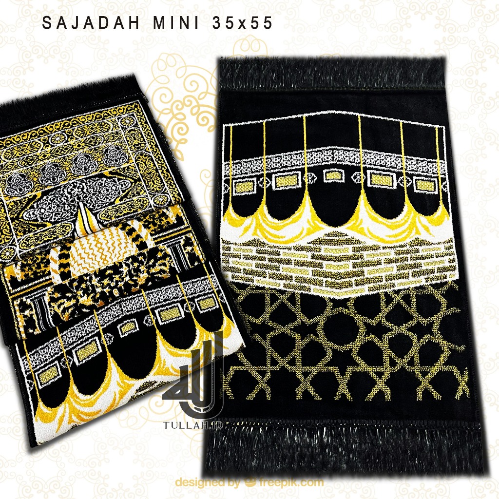 Sajadah Kecil sajadah muka Khusus Hitam Ukuran 35x55cm / Perlengkapan Shalat