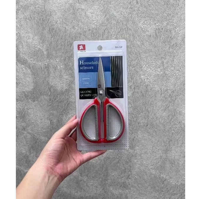 

GUNTING MERAH TAJAM KUAT MULTIFUNGSI GUNTING DAPUR KAIN KERTAS TAJAM GUNTING KANTOR DAPUR ANTI SLIP SELIP SCISSOR