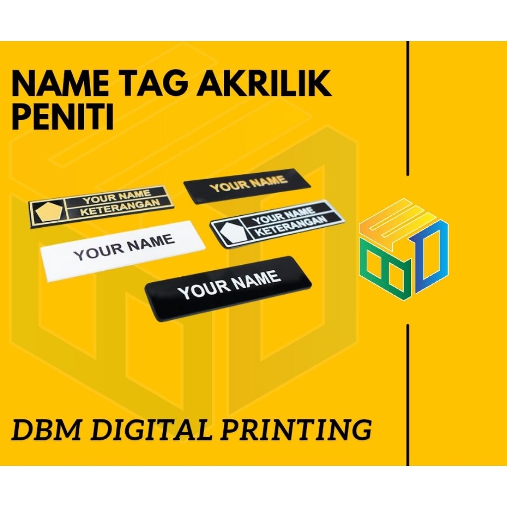 

SIAP 1 HARI !!!...Papan Nama Dada Akrilik Penjepit Peniti