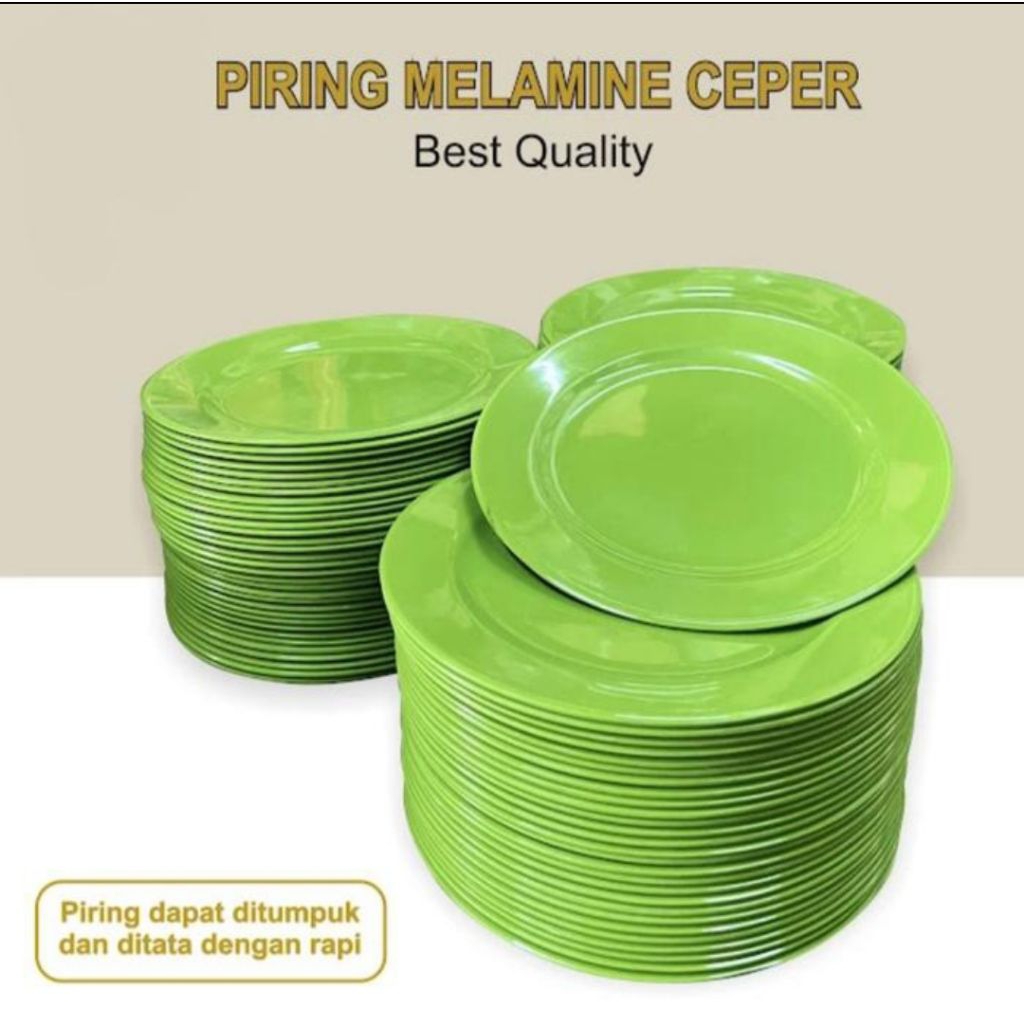 Piring Ceper melamin 9 inch dan 10 inch/ Piring makan melamin ceper/ Piring Melamin Tebal ceper 9 da