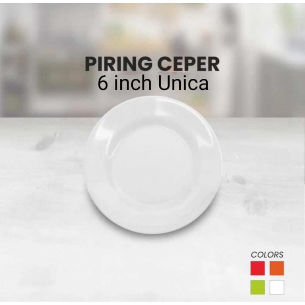Piring Melamin ceper 6 inch/ Piring melamin kecil ceper 6 inch/ Piring tatak melamin ceper 15 cm