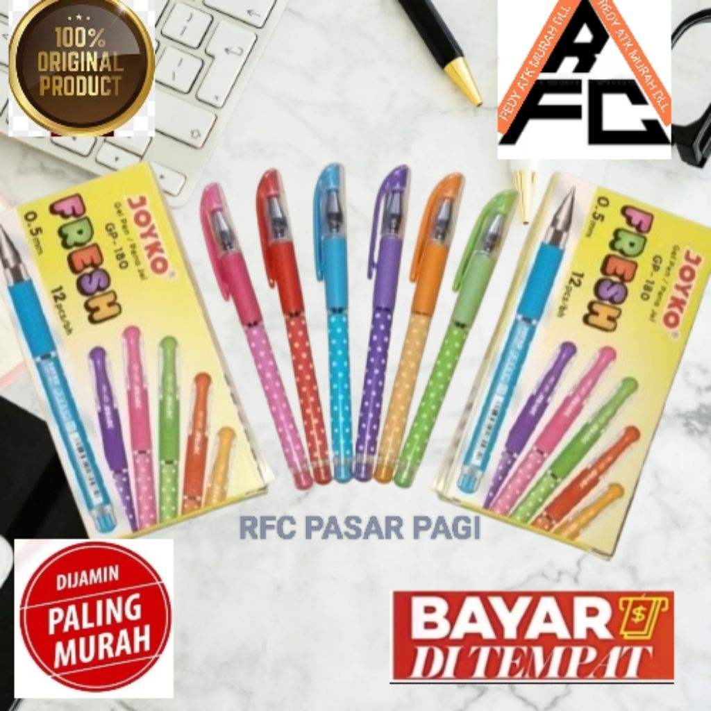 

Redy Pulpen Gel Pen Joyko GP-180 Fresh Gel ( 12 Pcs ) [ Original ]