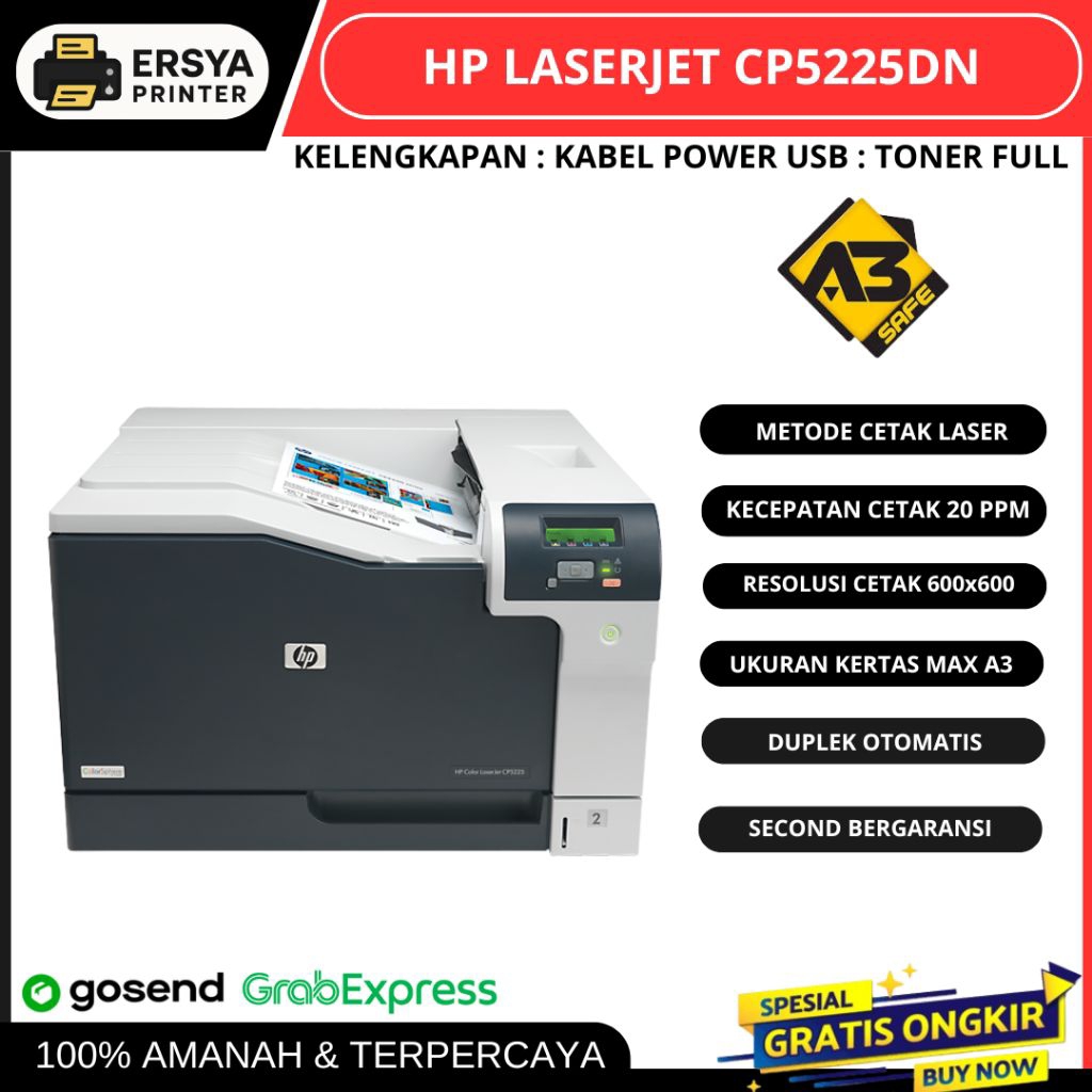 Printer A3 Hp Color laserjet Cp5225 Printer Laser Color a3