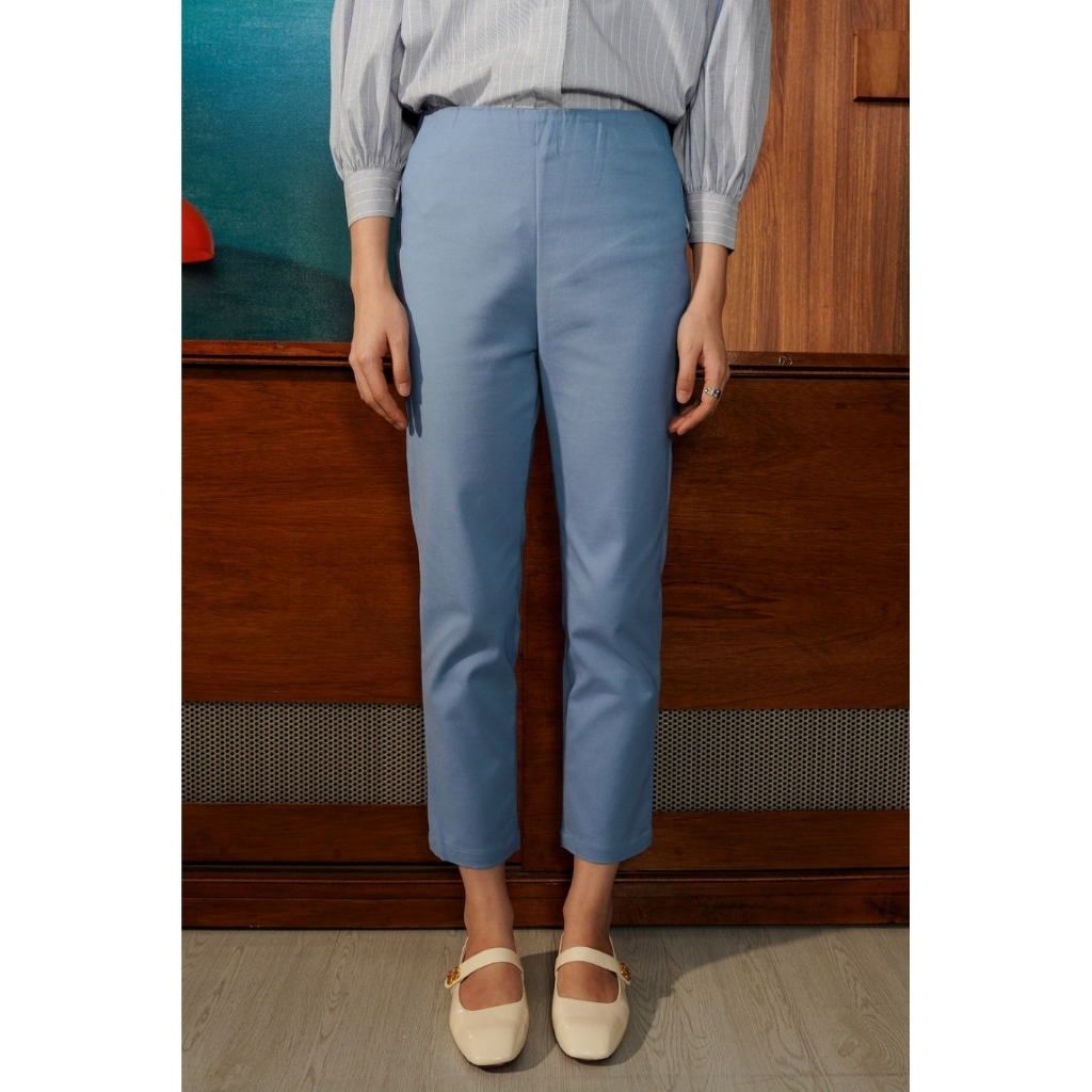 Benang Jarum High Waist Ankle Pants Denim