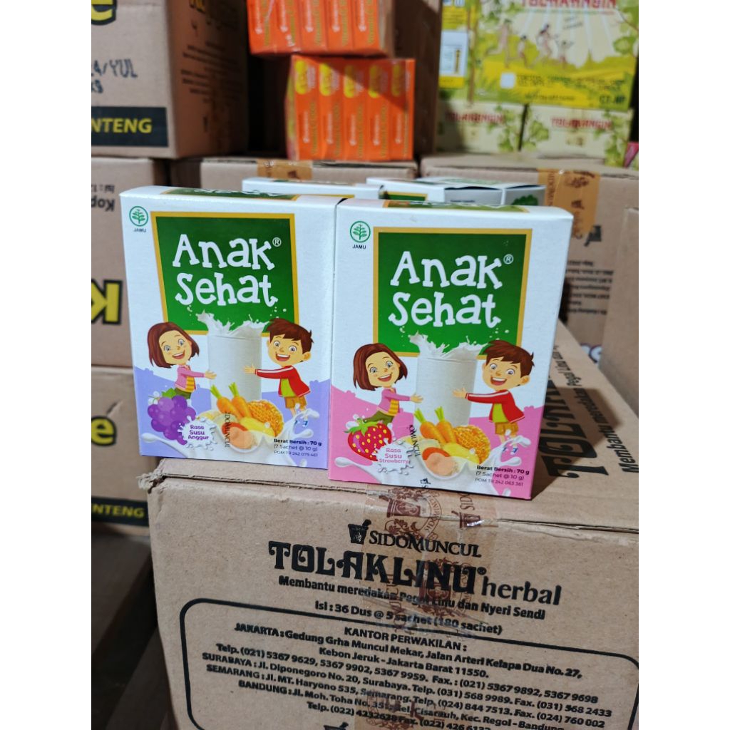 

Anak Sehat Susu Rasa Anggur dan Strawberry Isi 7 Sachet (Box)