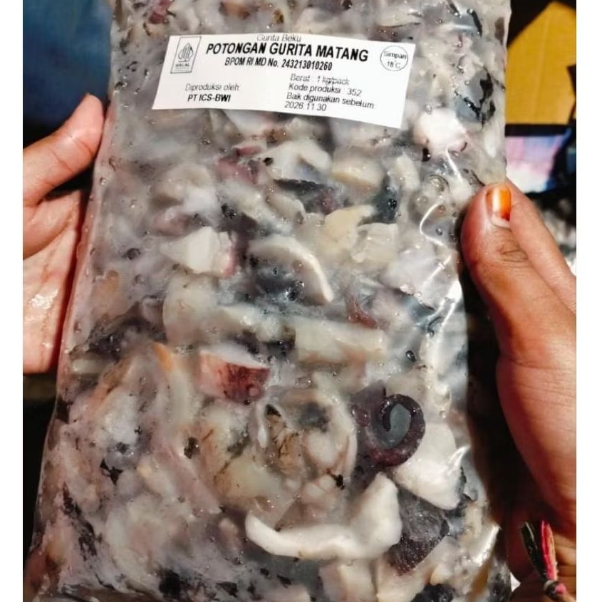

potongan gurita matang