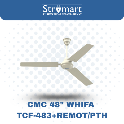 Whifa Ceilling Fan TCF-483 + Remote Putih