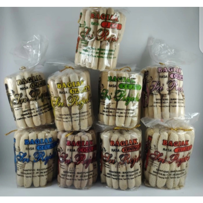 

Bagiak - Kue Kering Khas Banyuwangi 300 gr - Keningar Kelapa Wijen Nangka Jahe Keju Kacang Susu Coklat