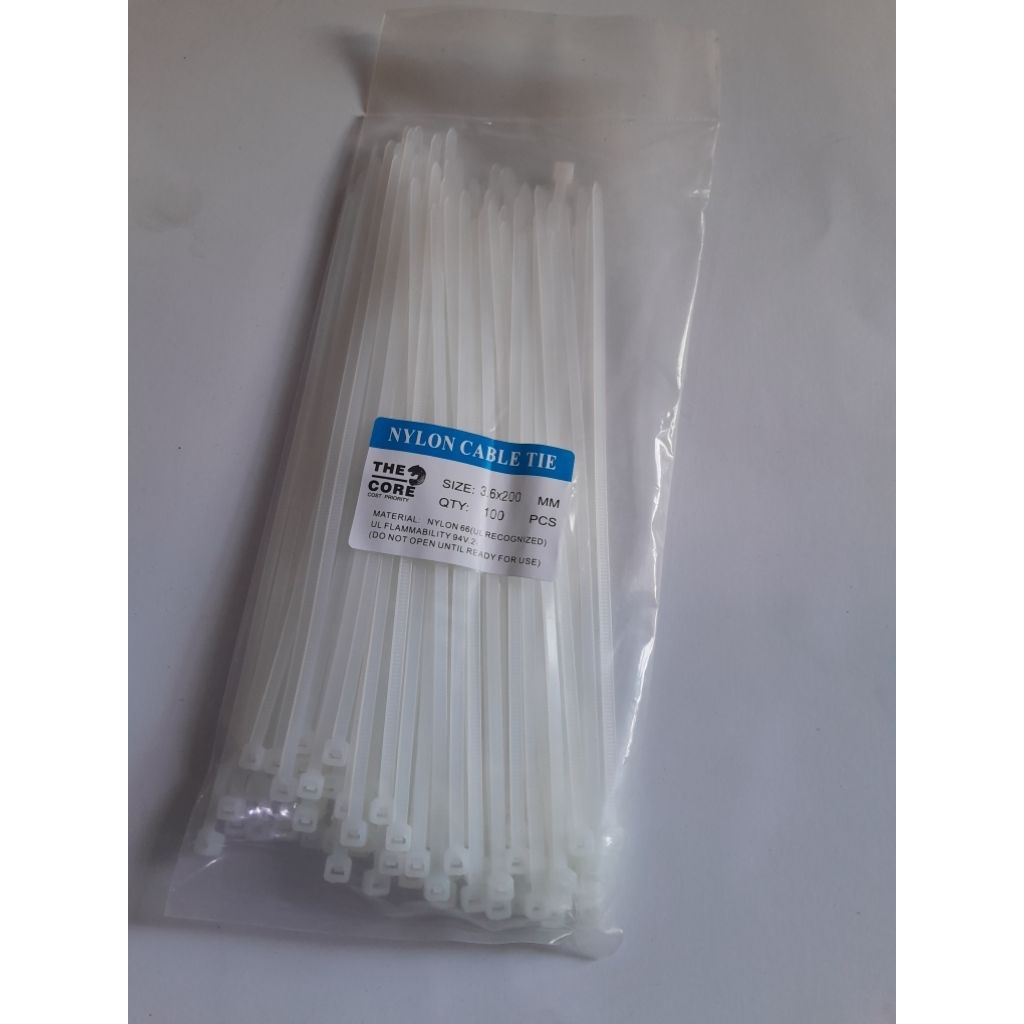 

cable ties 3,6 × 200 mm / 20 cm putih THE CORE