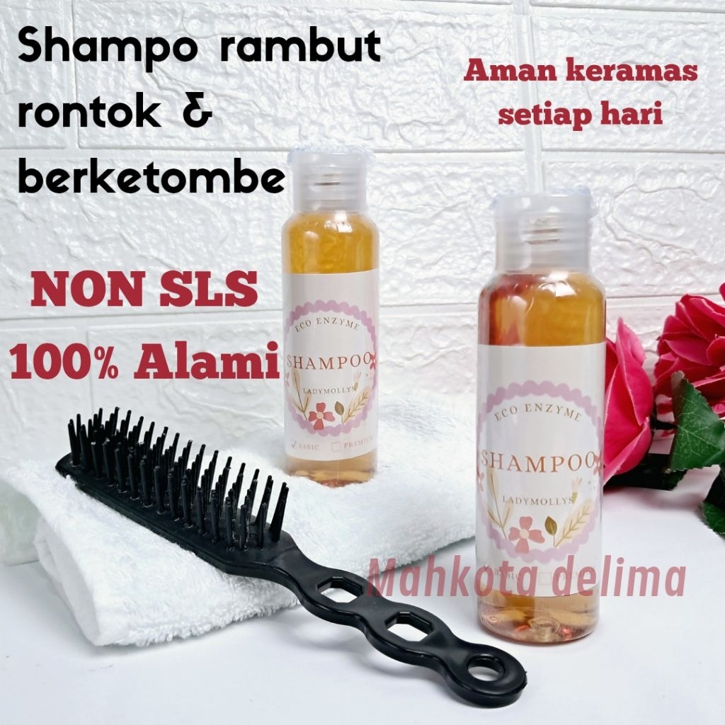 Shampoo Eco Enzyme Non SLS Penumbuh Rambut Anti Ketombe Rontok Lepek Gatel Berminyak Kering 100% Ala