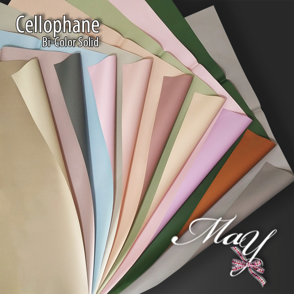 

1 lembar Cellophane Flower Wrapping Buket Bouquet Mix Jenis POLOS / SOLID / Transparan / BI COLOR (CBC, CBG, CBS, CJT, CJY, CKR, CSM, CTS)