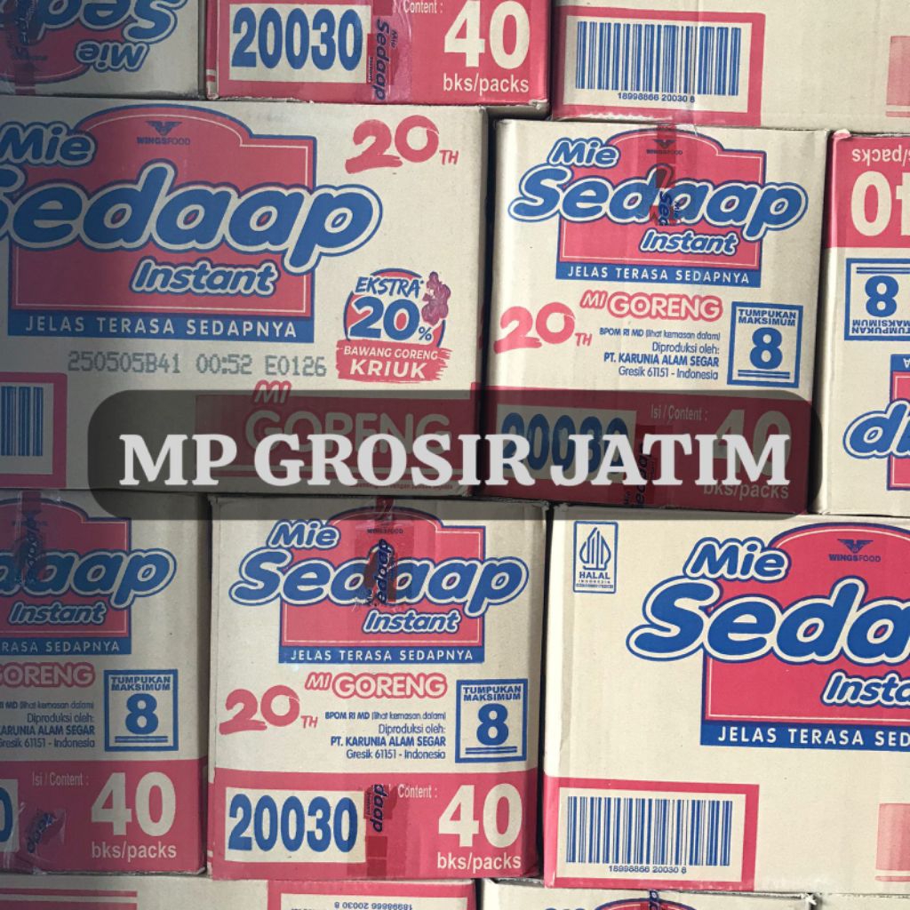 

MIE SEDAAP GORENG, SOTO, & AYAM BAWANG 1 DUS ISI 40 PCS