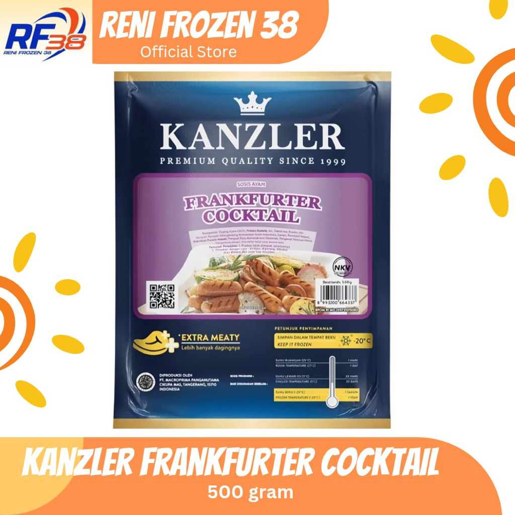 

Kanzler Frankfurter Cocktail 500gram / Frozen Food / Reni Frozen 38