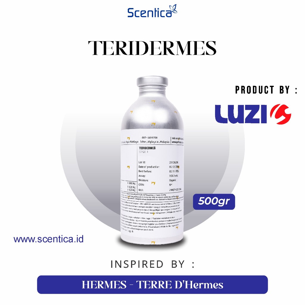 Bibit Parfum TERIDERMES Inspired By TERRE D'HERMES Kemasan Segel 500gr Original Product By Luzi