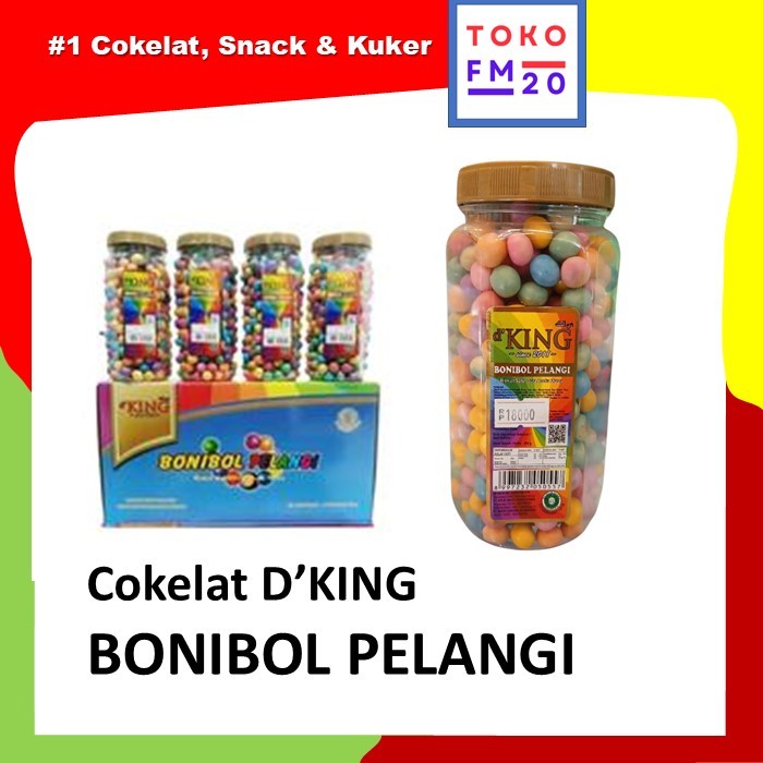 

Cokelat DKING Bonibol Pelangi Toples 250 Gr