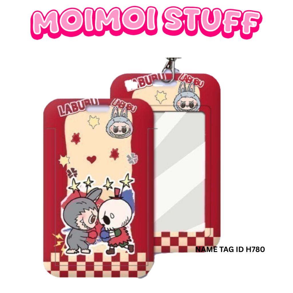 

MM - NAME TAG ID H780 CARD LAYARD HOLDER MOTIF LABUBU KAWAII UNTUK KARTU DAN PHOTOCARD CUTE