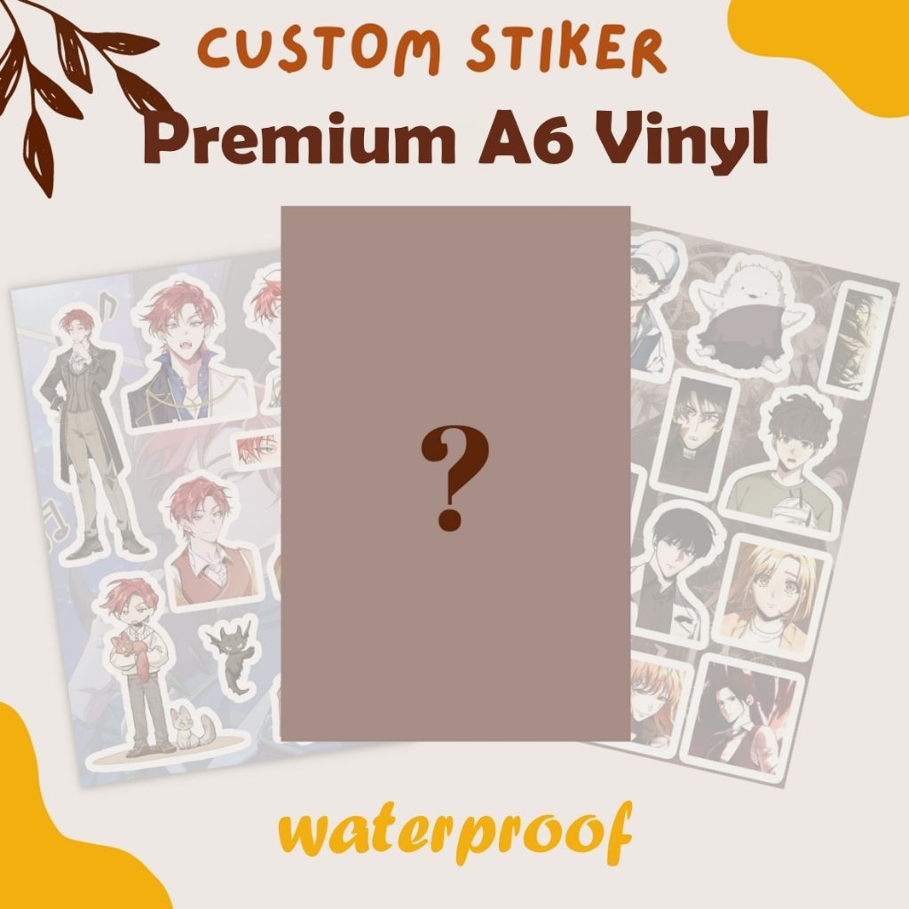 

Custom Sticker Manhwa A6 Waterproof stiker anti air